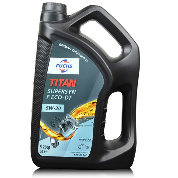 5 litrów FUCHS TITAN SUPERSYN F Eco-DT 5W30 - FORD WSS-M2C913-C, ACEA A5/B5, API SL - olej silnikowy, Opakowanie / zestaw: 5 litrów - sklep olejefuchs.pl