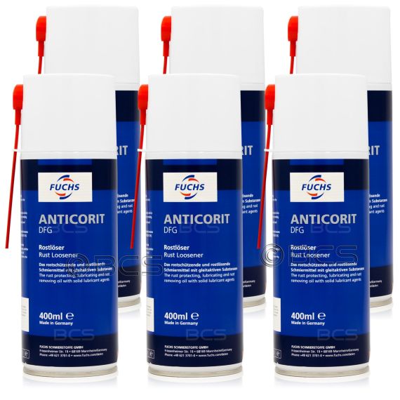 6 sztuk FUCHS ANTICORIT DFG SPRAY - środek montażowy, antykorozyjny i odrdzewiacz z MoS2- 400 ml - ZESTAW - TANIEJ, Opakowanie / zestaw: 400 ml SPRAY x 6 - sklep olejefuchs.pl