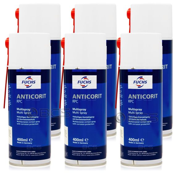 6 sztuk FUCHS ANTICORIT RPC SPRAY - środek antykorozyjny - 400 ml - ZESTAW - TANIEJ, Opakowanie / zestaw: 400 ml SPRAY x 6 - sklep olejefuchs.pl