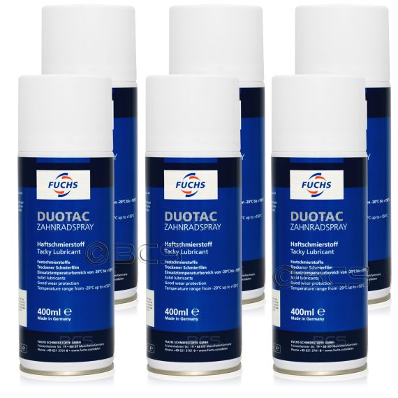 6 sztuk FUCHS DUOTAC ZAHNRADSPRAY - smar - 400 ml - ZESTAW - TANIEJ, Opakowanie / zestaw: 400 ml SPRAY x 6 - sklep olejefuchs.pl