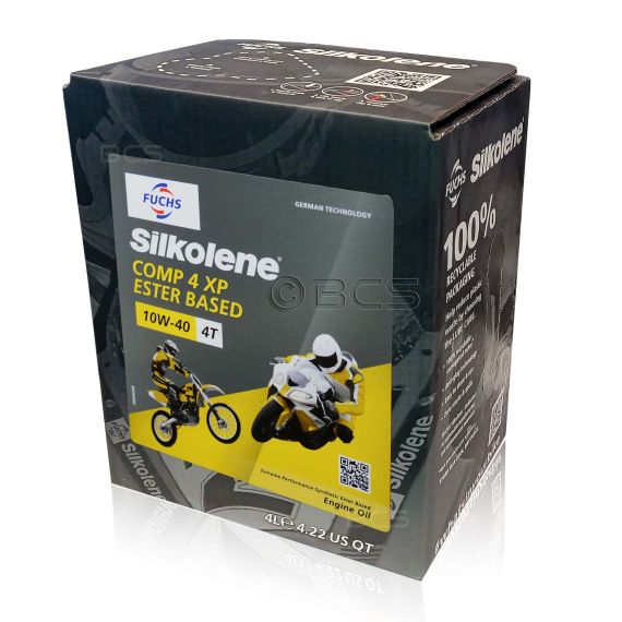 4 litry FUCHS SILKOLENE COMP 4 10W40 XP - syntetyczny olej silnikowy (4T) do motocykli, Opakowanie / zestaw: 4 litry, Lepkość SAE: 10W40 - sklep olejefuchs.pl
