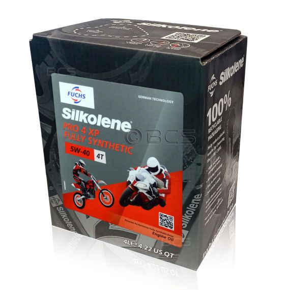 4 litry FUCHS SILKOLENE PRO 4 5W40 XP - syntetyczny (fully synthetic) olej silnikowy (4T) do motocykli, Opakowanie / zestaw: 4 litry - sklep olejefuchs.pl