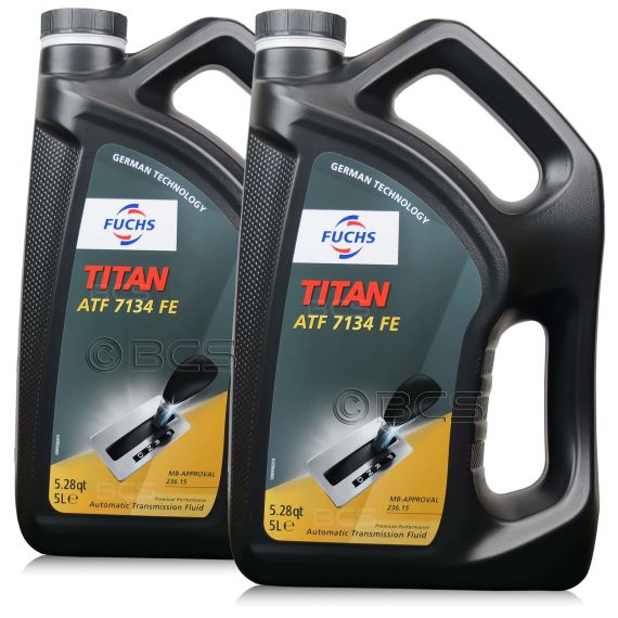 10 litrów FUCHS TITAN ATF 7134 FE (MERCEDES MB 236.15)- olej do automatycznych skrzyń biegów - ZESTAW - TANIEJ, Opakowanie / zestaw: 10 litrów (2 x 5 litrów) - sklep olejefuchs.pl